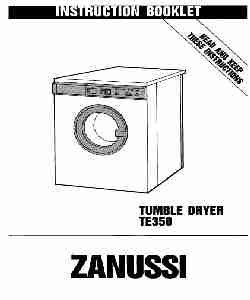 Zanussi Clothes Dryer TE350-page_pdf
